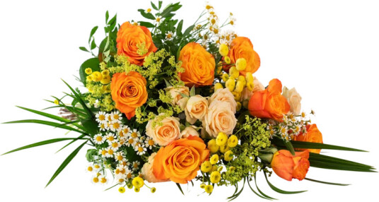 Bårebukett/båredekorasjon - sesongens blomster (55 cm)