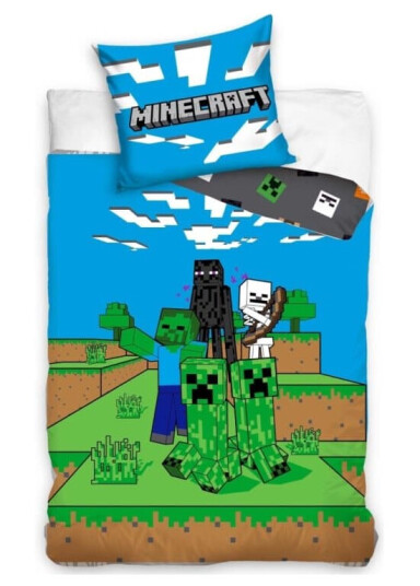 Minecraft Mobs Gamer Sengetøj 100 procent bomuld
