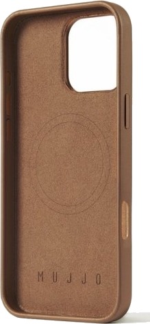 Mujjo Lærdeksel til iPhone 16 Pro Max - Tan, MagSafe Kompatibel