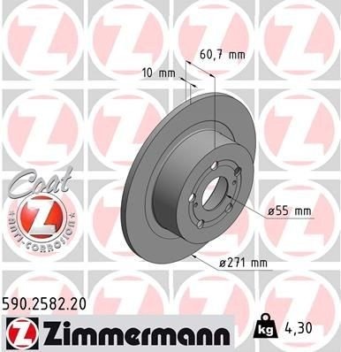 ZIMMERMANN 590.2582.20 Bremseskive