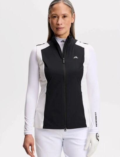J. Lindeberg Brooks Zip Packable Vest Black M J. Lindeberg Brooks Zip Packable Vest Black M