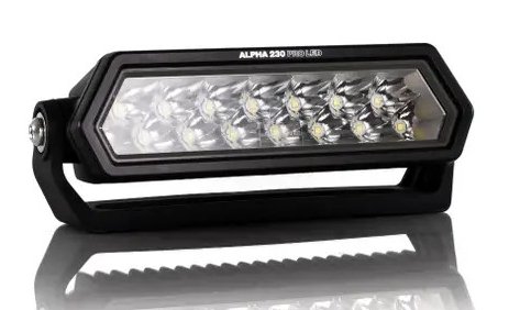 NBB Alpha 230 LED fjernlys. 13600 lumen. Perfekt til parvis montering. Bredt fjernlys med god spot. NBB Alpha 230 LED fjernlys. 13600 lumen. Perfekt til parvis montering. Bredt fjernlys med god spot.