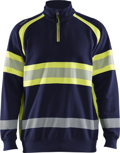Blåkläder Genser 3553 Marineblå/Gul XXL