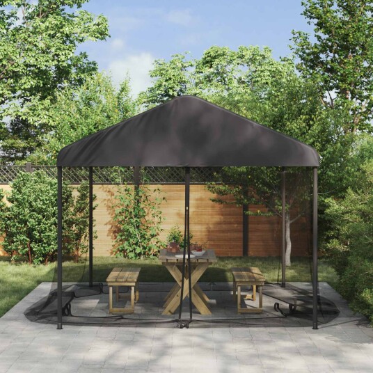 vidaXL Myggnett for hagepavillon 220 mesh Svart 4 x 3 x 2 cm Polyester