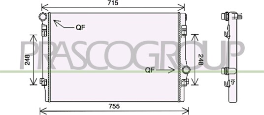 PRASCO AD324R001 Radiator motorkjøling