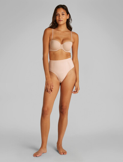 Calvin Klein Lightly Lined Strapless   Beige   E x 70