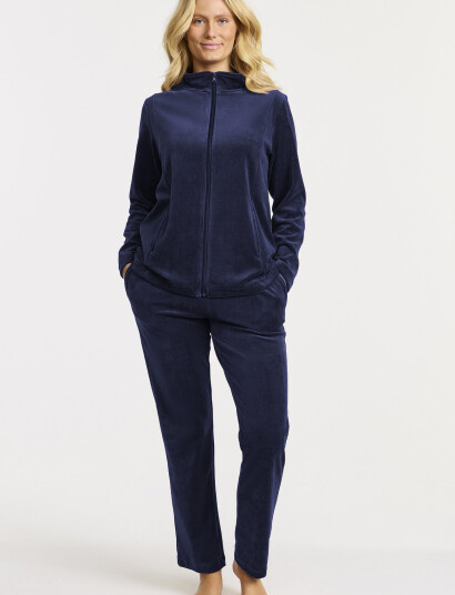 Damella of Sweden Velour Suit - Navy - L