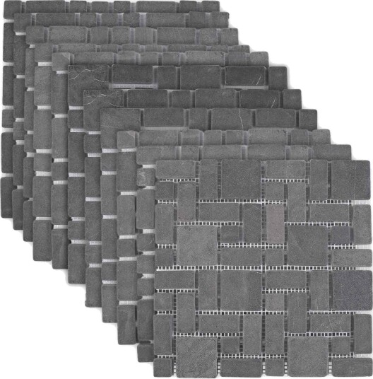 vidaXL Mosaic Fliser Grå 30 x 30 cm Marmor