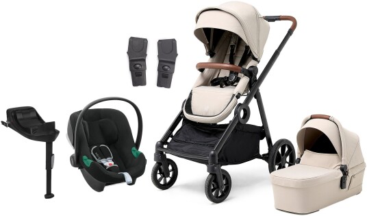 Beemoo Pro Multi 2 Duovogn inkl. Cybex Aton B2 i-Size Babybilstol & Base Latte Beige