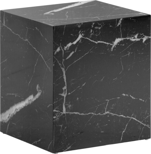 Sofabord Wohnling MONOBLOC marmorlook 40x40x45 cm, moderne stil Svart marmor - Svart marmor