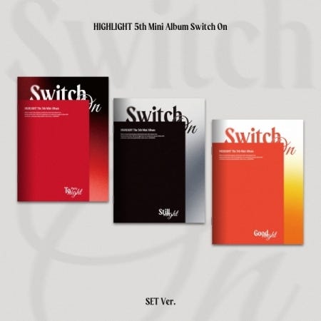 Highlight Switch On Random Cover incl. 64pg Photobook, MiniCover Photobook, 12pg Lyrics Book, Sticker, Photocard, Postcard, Film Photo + Folded Poster CD Highlight Switch On Random Cover incl. 64pg Photobook, MiniCover Photobook, 12pg Lyrics Book, Sticker, Photocard, Postcard, Film Photo + Folded Poster CD