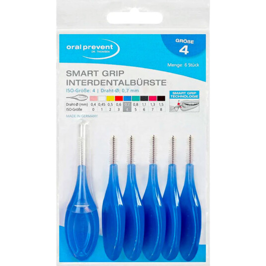 Interdentalbørster ORAL PREVENT 6 pcs. Smart Grip 0,80 mm ISO 5 Interdentalbørster ORAL PREVENT 6 pcs. Smart Grip 0,80 mm ISO 5