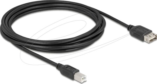 Delock Usb Kabel Usb Type B Hann Til Usb Hunn Reversibel Usb 2.0 3 M Easy Usb Svart