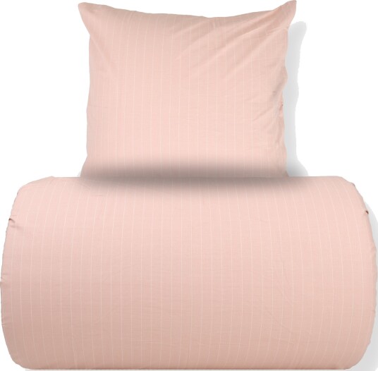 Nordstrand Home Dobbelt sengetøy 200x220 cm   100% bomull   Rosa med hvite striper