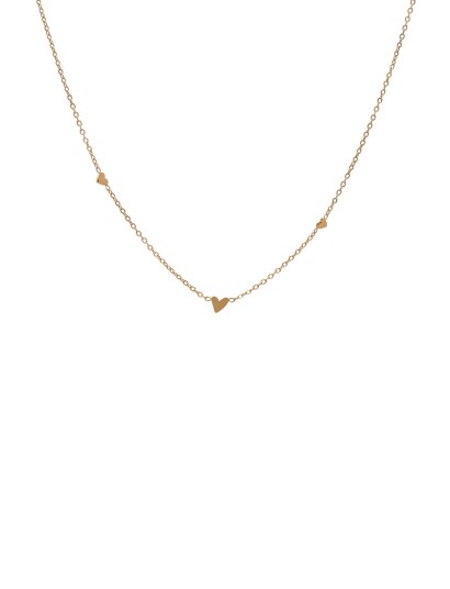 Timi of Sweden Sarah 3 Small Hearts Necklace Stainless Steel Gold ONE SIZE 40 cm Timi of Sweden Sarah 3 Small Hearts Necklace Stainless Steel Gold ONE SIZE 40 cm