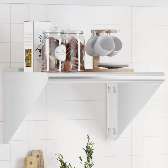 Vegghylle 50x45x31 cm sølv rustfritt stål Vegghylle 50x45x31 cm sølv rustfritt stål