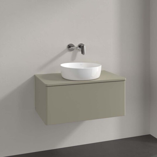 Villeroy & Boch  Antao Servantskap med 1 skuff 80x50x36 cm u/lys Steingrå Matt