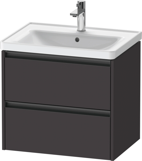 Duravit Ketho.2 Servantskap 2 Skuffer 634x455 mm Grafitt Matt