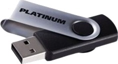 Platinum Twister 2 Gb Usb Type-A 2.0 12 Mb/S Svivel Sort Sølv