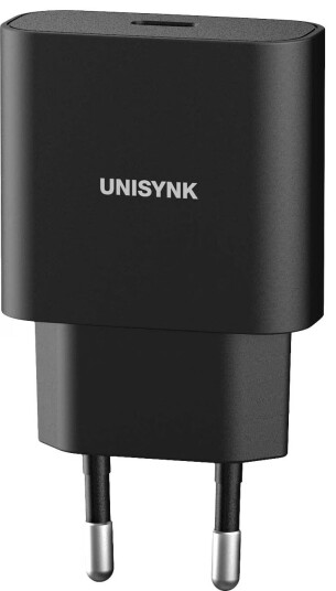 Unisynk 20W USB-C Vegglader med Hurtiglading Svart