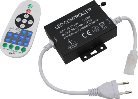 230V trådløs dimmer Inkl. endestykke til 230V Slim COB minnefunksjon maks 80 m