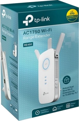 TP-LINK RE450 WiFi Range Extender Ekstern