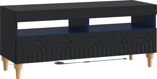 vidaXL LED TV skap Svart Konstruert tre