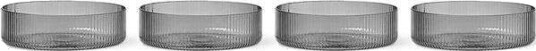 ferm LIVING Ripple frokostskål 4-pakning smoked grey ferm LIVING Ripple frokostskål 4-pakning smoked grey