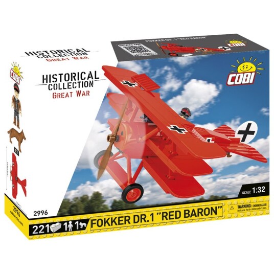 COBI Historical Collection: Great War Byggeset 221 Deler Fokker DR.1 "Red Baron"