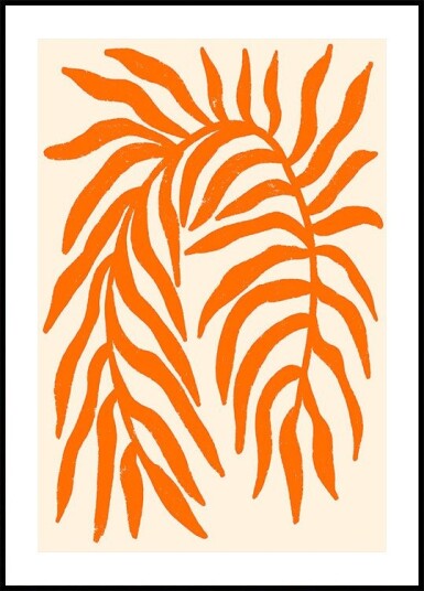 Orange Silhouette Poster Plakat / 21x30cm