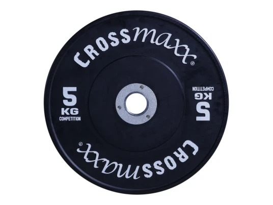 Crossmaxx Competition vektskive 5 kg svart. Av vulkanisert gummi slitesterk kvalitet. Til vektløfting crossfit og funksjonell trening Crossmaxx Competition vektskive 5 kg svart. Av vulkanisert gummi slitesterk kvalitet. Til vektløfting crossfit og funksjonell trening