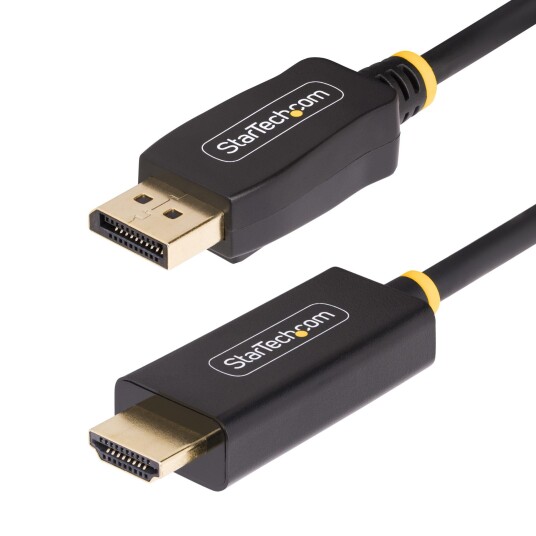 StarTech 9.8ft (3m) DisplayPort to HDMI Adapter Cable, 4K 60Hz with HDR, DP to HDMI 2.0b, Active Video Converter, DisplayPort Desktop to HDMI Monitor,
