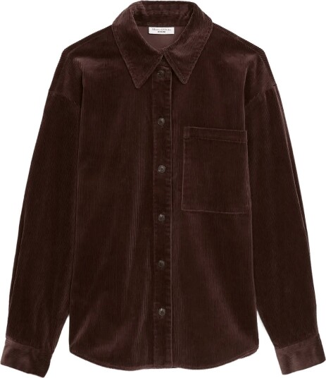 Marc O"Polo Woven Blouses Longsleeve   ESPRESSO BROWN   XL