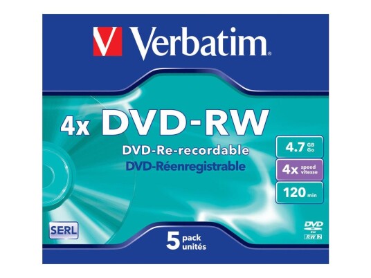 Verbatim DataLifePlus - DVD-RW x 5 - 4.7 GB - lagringsmedier Verbatim DataLifePlus - DVD-RW x 5 - 4.7 GB - lagringsmedier
