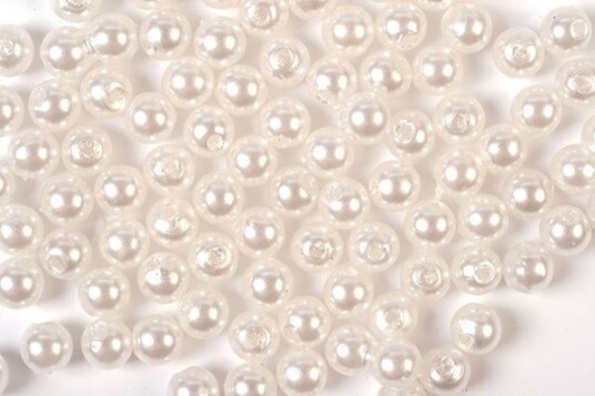 Plastpärlor 3mm 500g, Vit