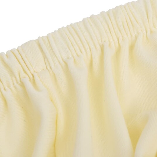 vidaXL 3-seters sofaovertrekk polyester kremhvit