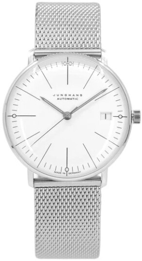 Junghans Dameklokke 27/4106.46 Max Bill Hvit/Stål Ø34 mm