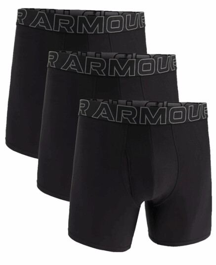 Under Armour M Perf Tech 6in 3-Pack Black L
