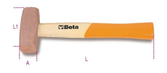 Beta Tools Spesialhammer Med Trehåndtak 800G 280Mm (1385/800)