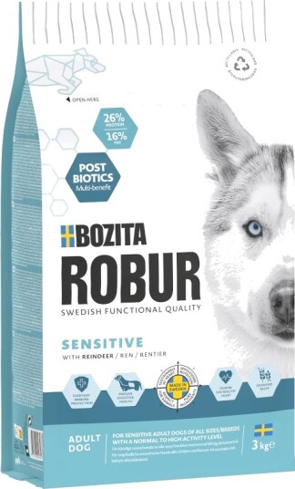 Bozita Robur Sensitive Kornfri Reinsdyr Sparepakke 2 X 3 kg Bozita Robur Sensitive Kornfri Reinsdyr Sparepakke 2 X 3 kg