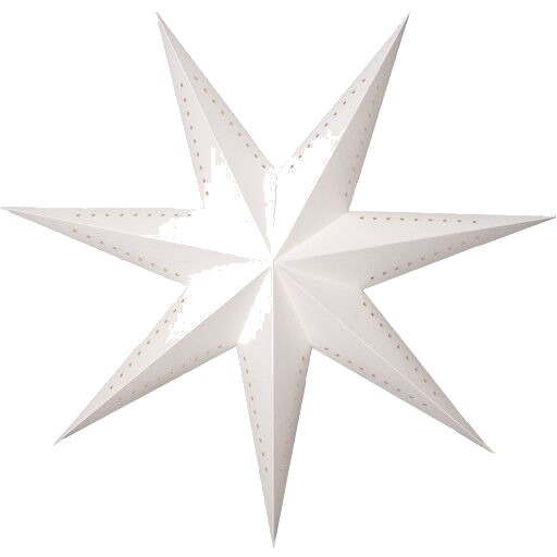 Star Trading Mika julestjerne med lys hvit 60 cm