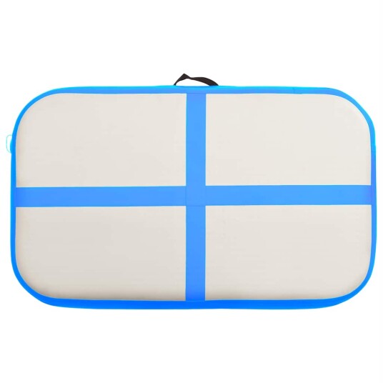  Oppblåsbar gymnastikkmatte med pumpe 60x100x10 cm PVC blå