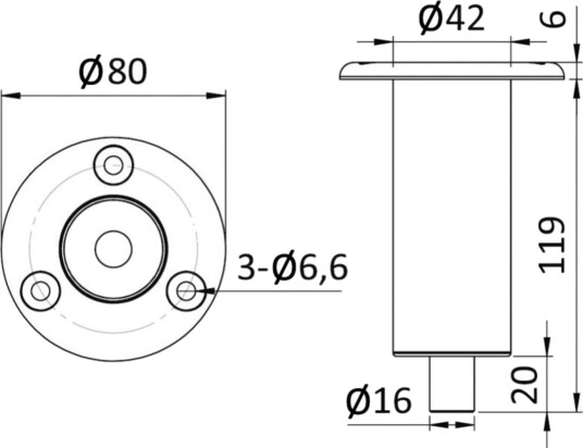 Osculati Innfelt SS-base for 15.480.xx