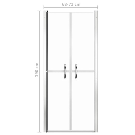 Dusjdør klar ESG 71x190 cm