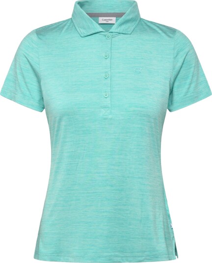 Calvin Klein Golf Mila Mini Stripe Polo   Green   XS