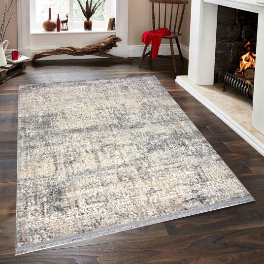 Naveena Wiltonteppe 140x200 cm Rektangulær - Grå/Beige/Krem