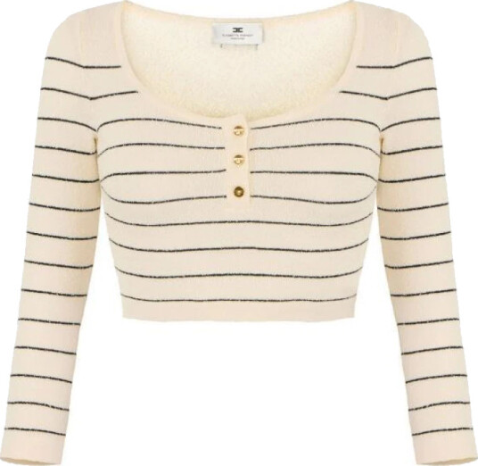 Elisabetta Franchi Dame Strikkevarer Hvit XL,