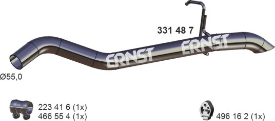 Eksosrør ERNST 331487 Eksosrør ERNST 331487