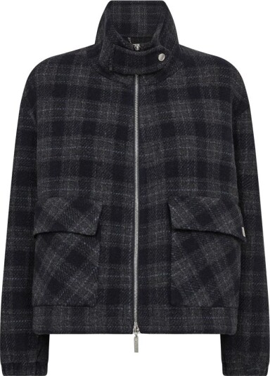 MOS MOSH Mmcamille Check Jacket SALUTE NAVY XL MOS MOSH Mmcamille Check Jacket SALUTE NAVY XL