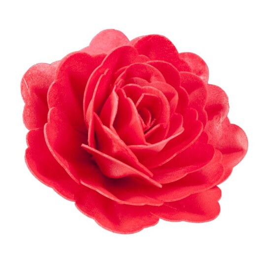 Spiselig Kakepynt Stor Rose Rød 12,5cm Spiselig Kakepynt Stor Rose Rød 12,5cm